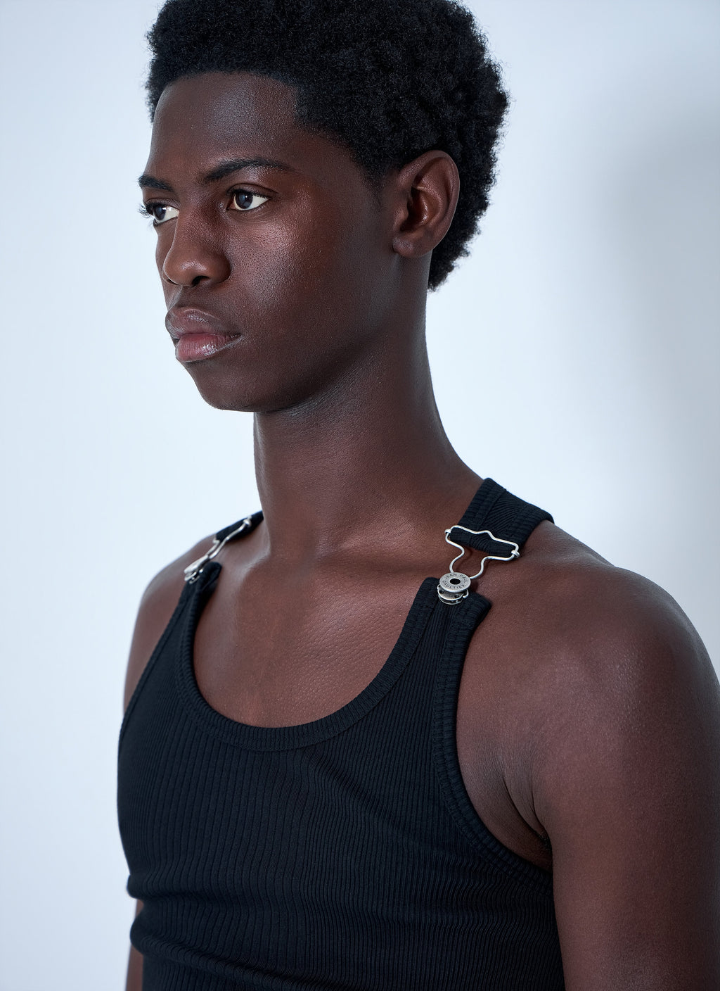 Jean Paul Gaultier Women Ribbed Tank Top With Metal Hardware