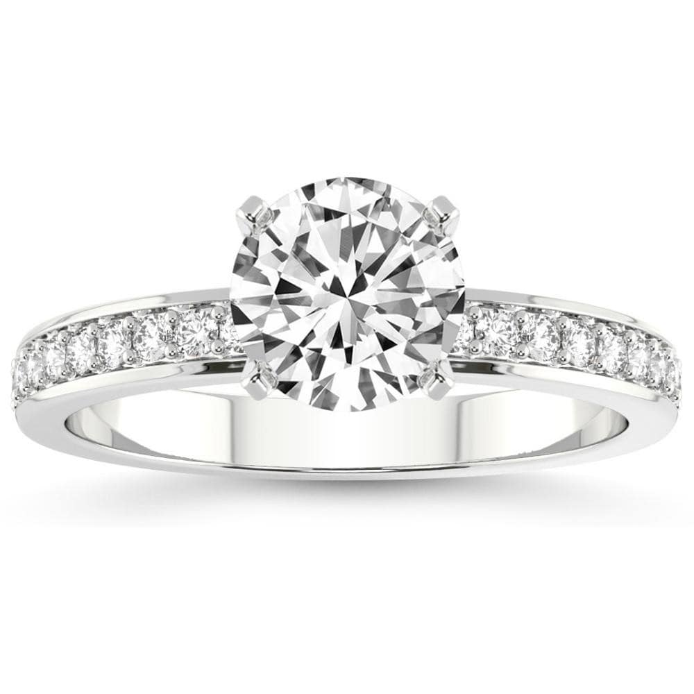 2 1/4Ct Lab Grown Diamond Engagement Ring in White, Yellow, or Rose Gold