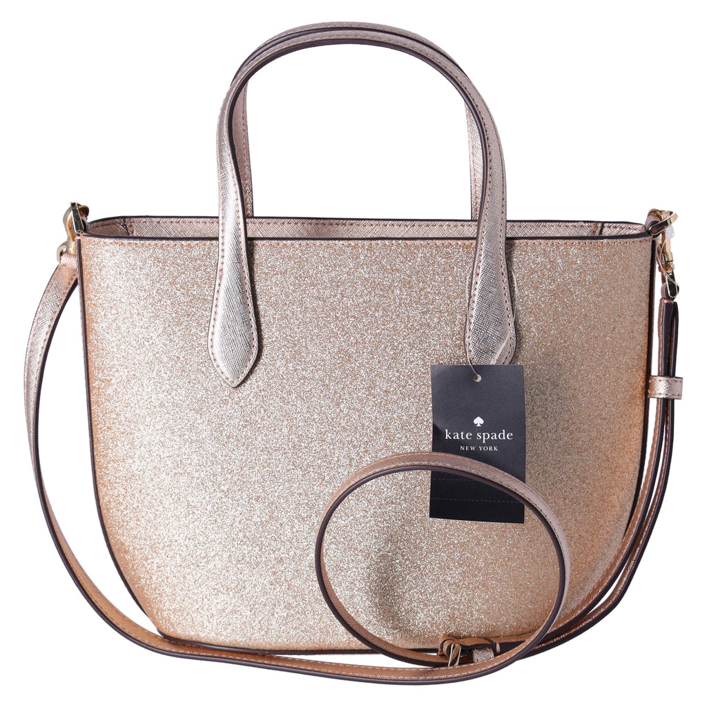 Kate Spade GlitterGlimmer SmallZip Satchel CrossbodyBag Gold Holiday