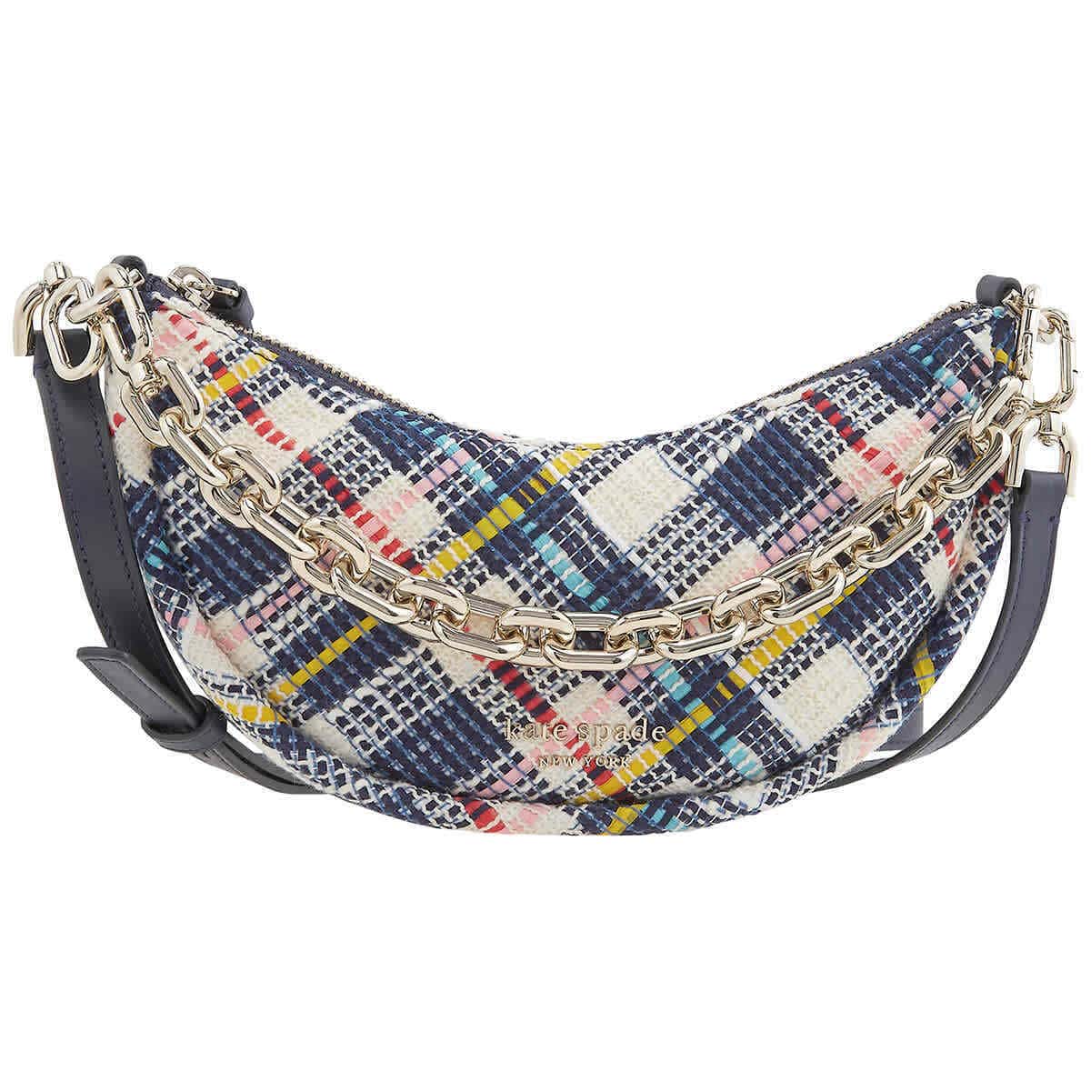 Kate Spade New York Smile Tweed Fabric Small Crossbody Parchment Multi