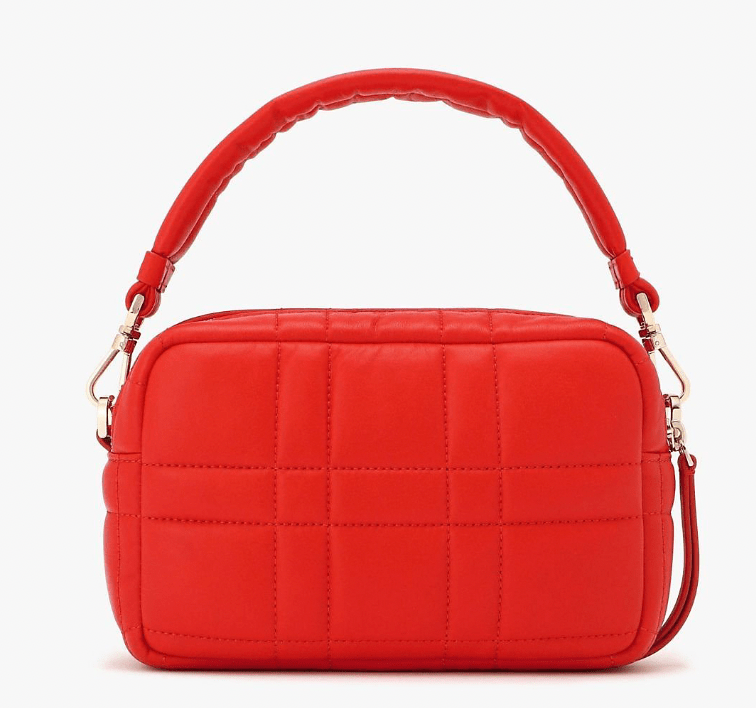Kate Spade Softwhere Quilted Leather Small Convertible Crossbody Bright Red