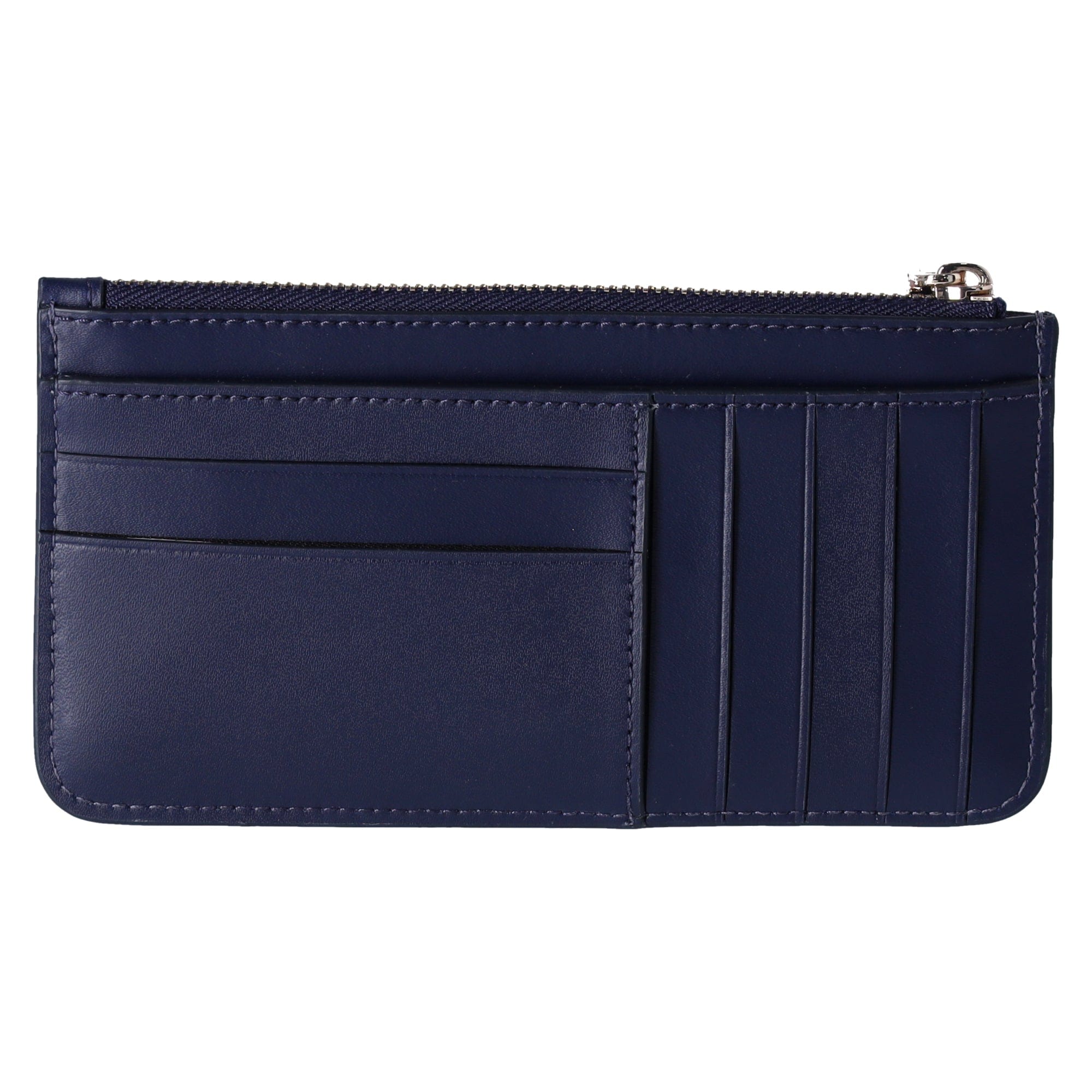 Kate Spade Winter Wonders Large Slim Card Holder Wallet Leather Holidays Navy