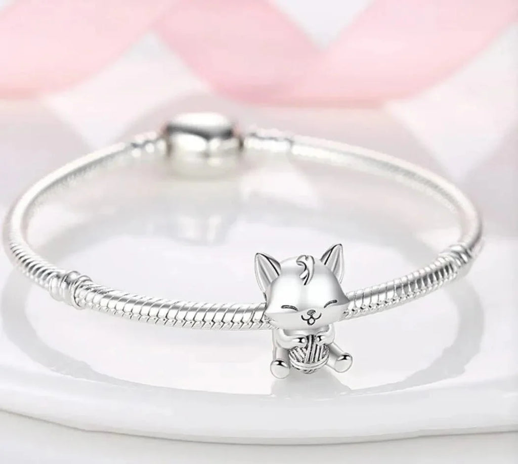 Kitten & Yarn Ball Charm