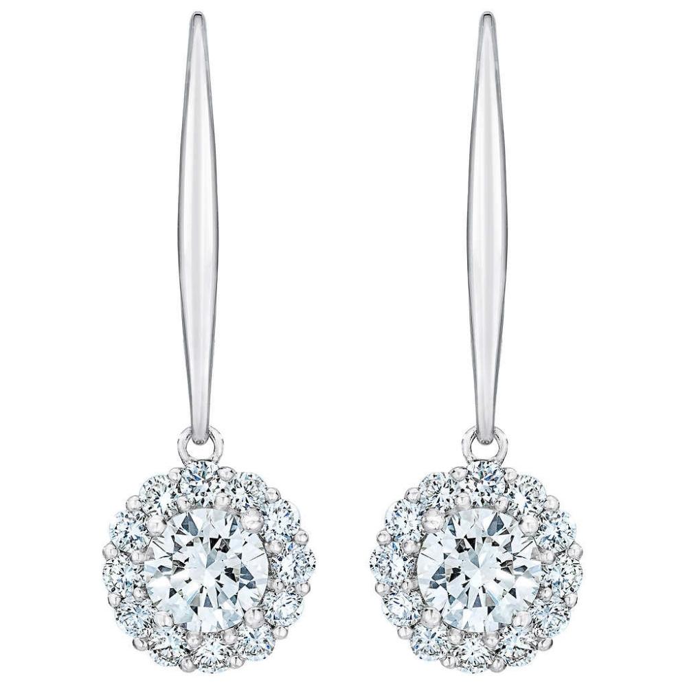 1Ct Diamond Floral Shape Studs Lab Grown Earrings White or Yellow Gold