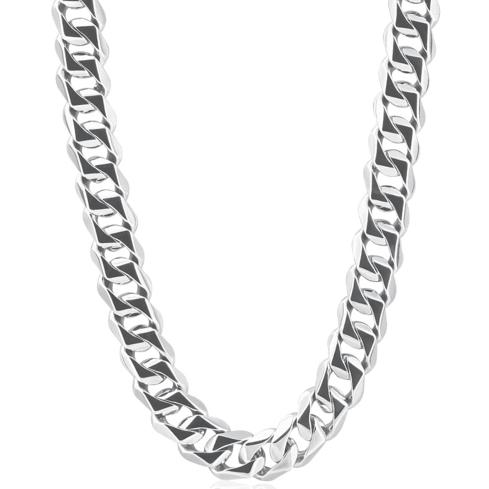 Men's Cuban 14k Gold (179gram) or Platinum (302gram) 13.5mm Link Chain Necklace 24"