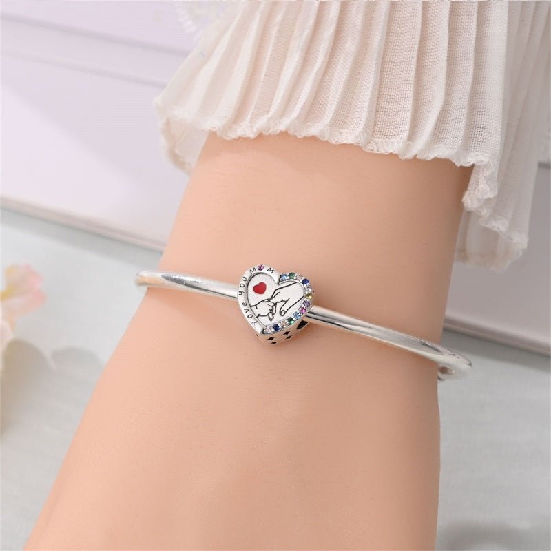 Love You Mom Heart Charm