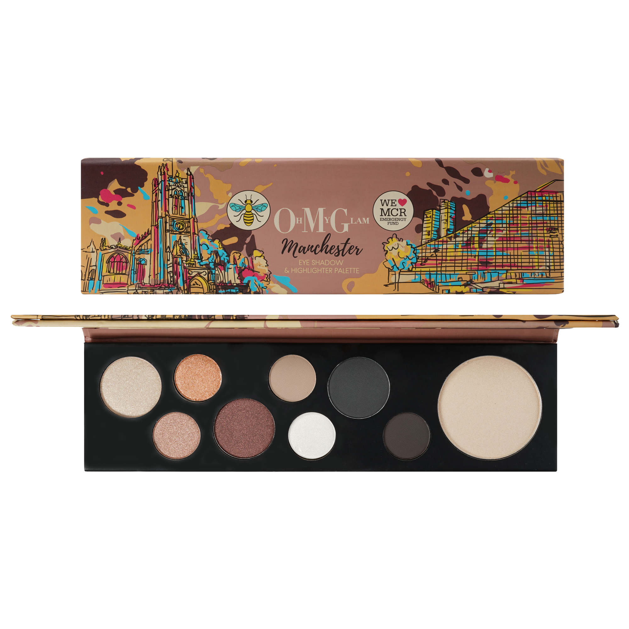 MANCHESTER Eye Shadow & Highlighter Palette