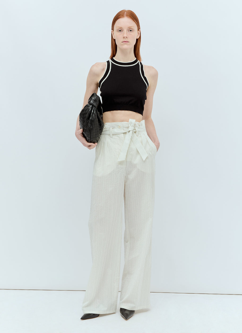 Max Mara Women Pinstriped Canvas Pants