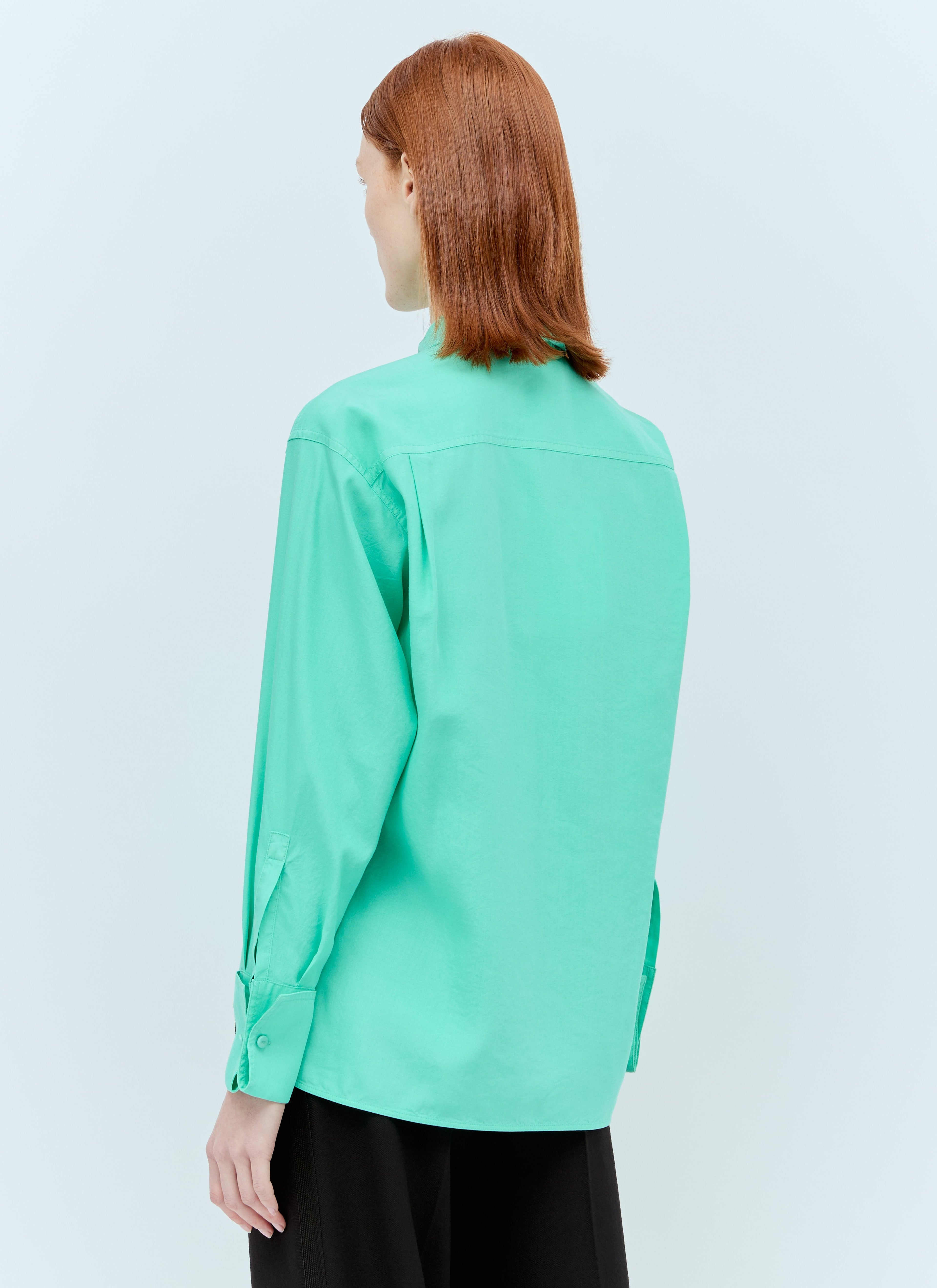 Max Mara Women Flap Pockets Silk Shirt