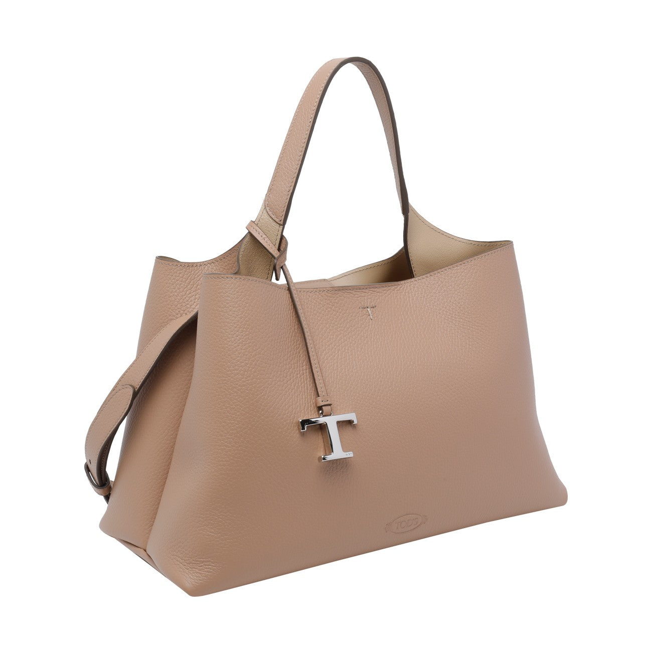 Tod's Women Medium Leather Handbag With T Timeless Charm