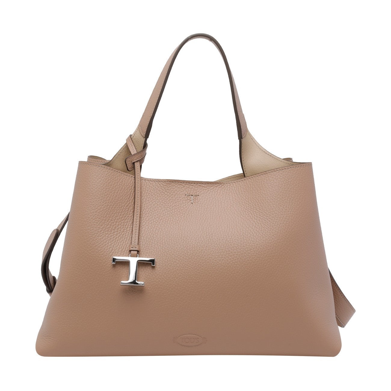 Tod's Women Medium Leather Handbag With T Timeless Charm