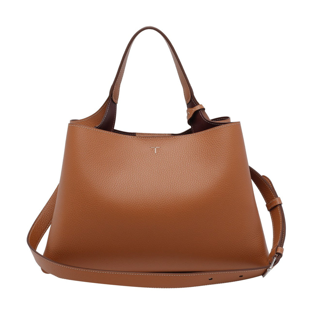 Tod's Women Medium Leather Handbag With T Timeless Charm