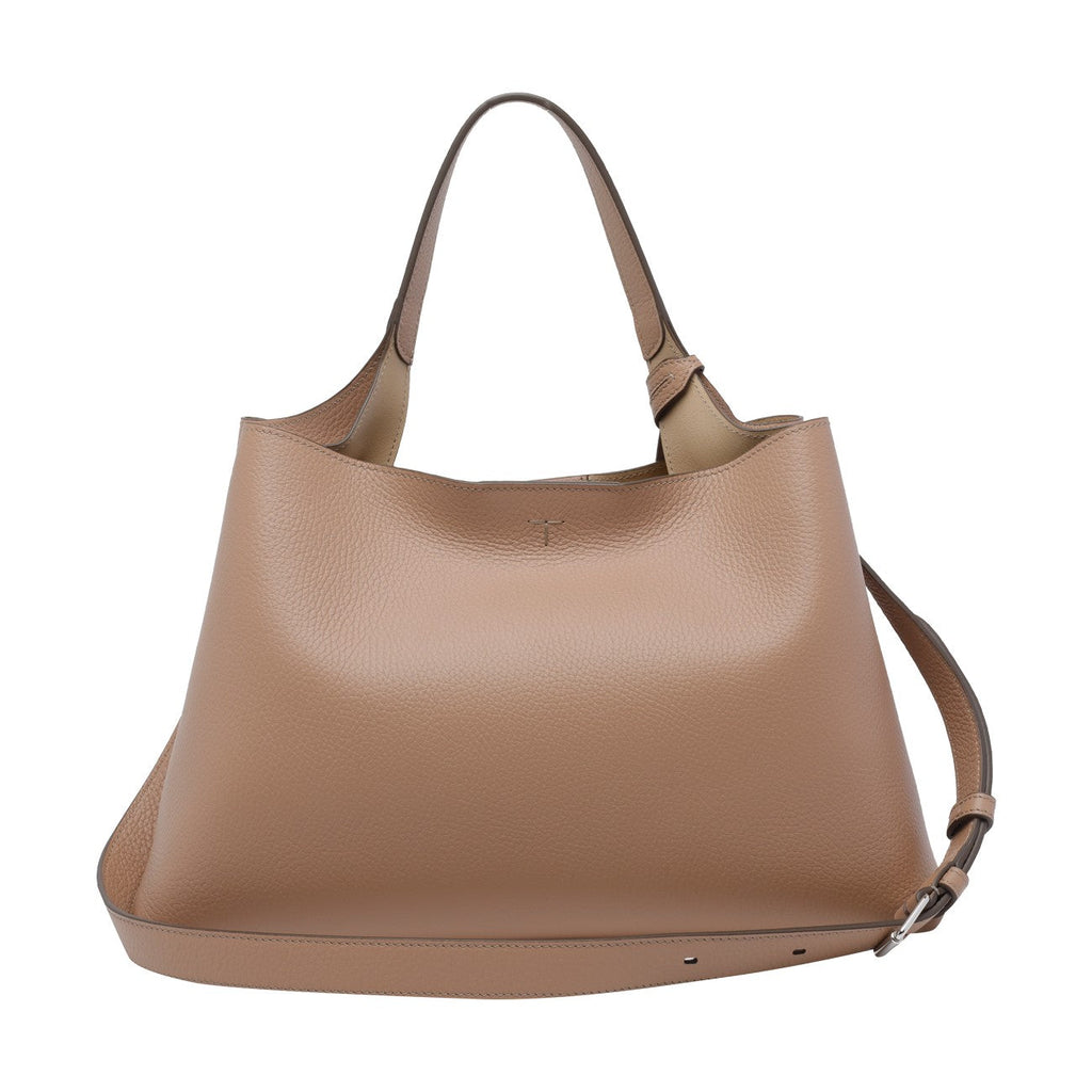 Tod's Women Medium Leather Handbag With T Timeless Charm