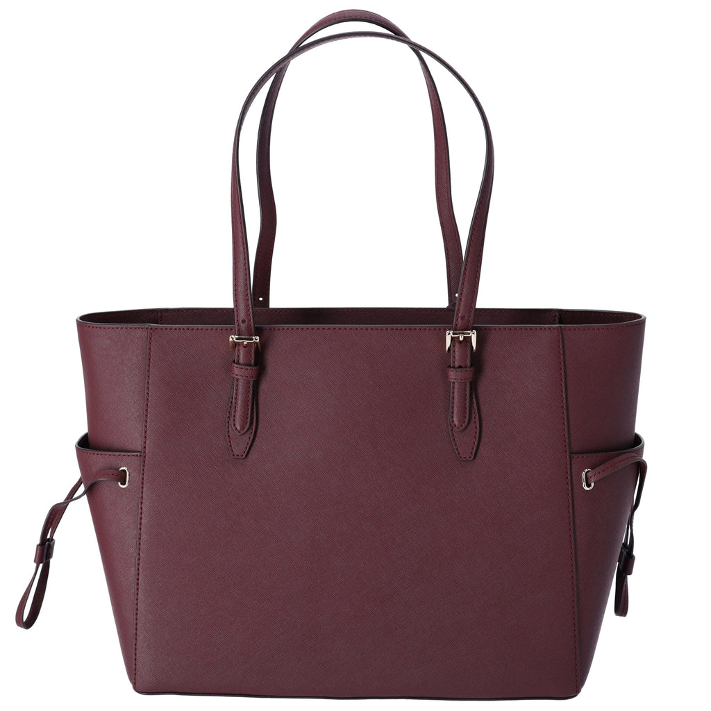 Michael Kors Gilly Large Drawstring Tote Oxblood Saffiano Leather
