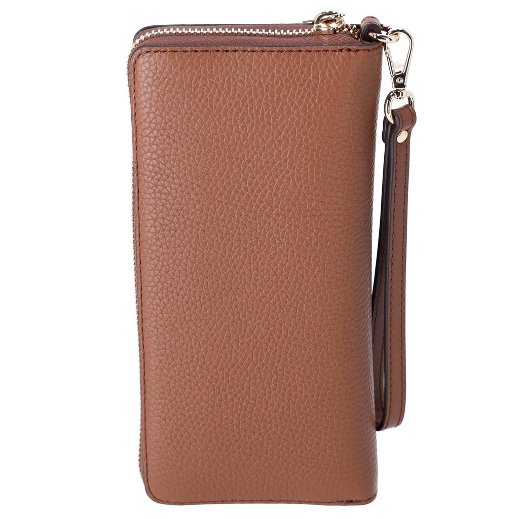 Michael Kors Jet Set Travel Large Continental Pebbled Leather Wallet Luggage