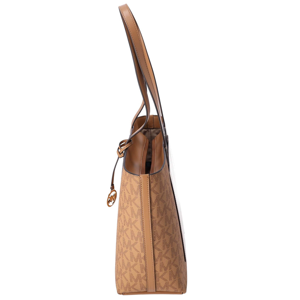 Michael Kors Jet Set Travel Medium Zip Top Tote Deer Multi Vanilla MK Signature