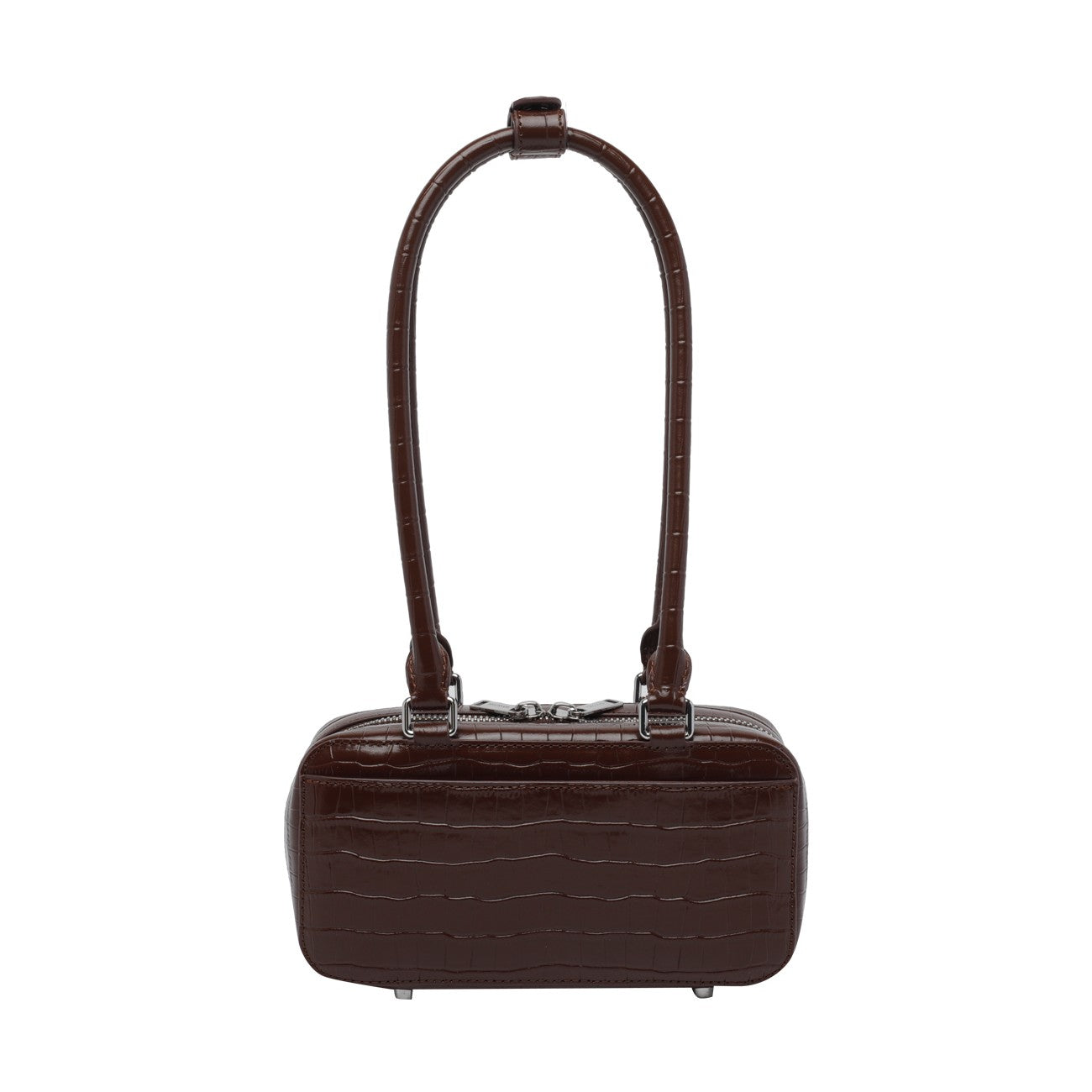Self Portrait Women Mini Croc Leather Shoulder Bag