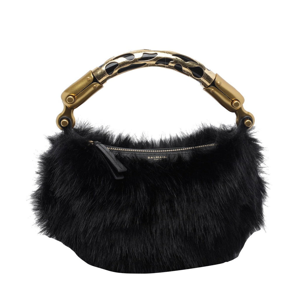 Balmain Women Mini Ebene Handbag