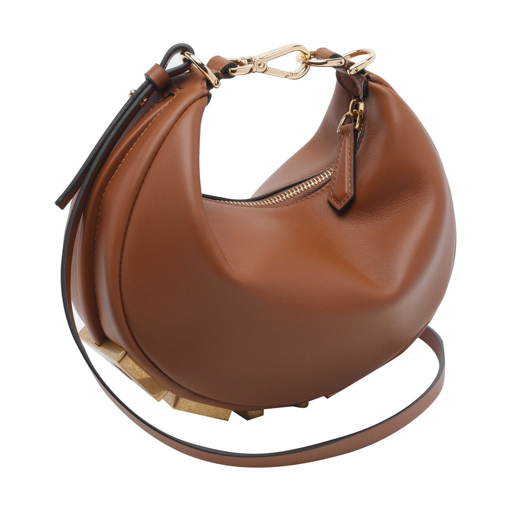 Fendi Women Mini Fendigraphy Denim Hobo Bag
