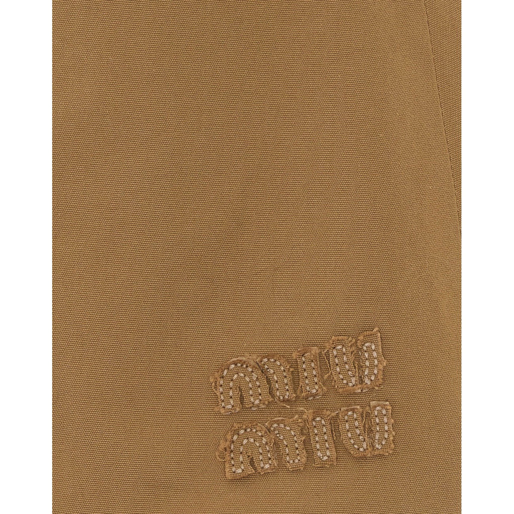 Miu Miu Women Mini Logo Pleated Skirt