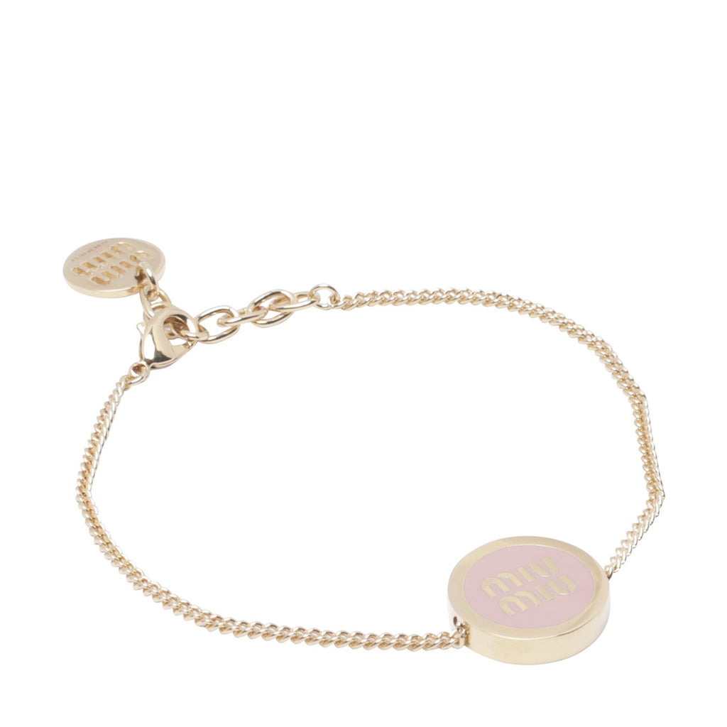 Miu Miu Women Miu Miu Logo Enameled Metal Bracelet