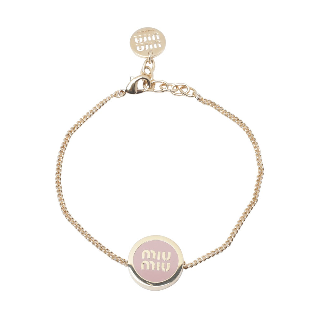 Miu Miu Women Miu Miu Logo Enameled Metal Bracelet