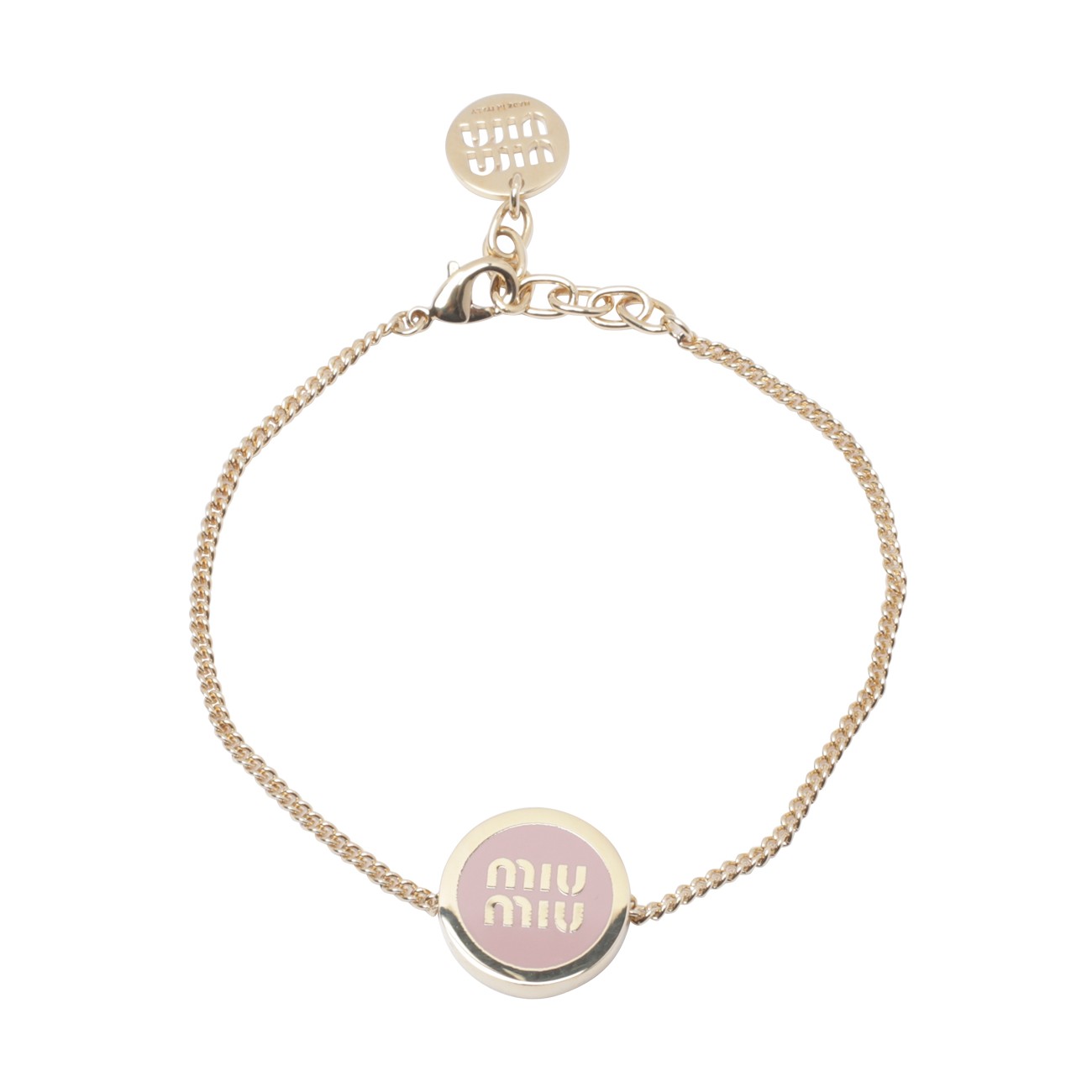 Miu Miu Women Miu Miu Logo Enameled Metal Bracelet