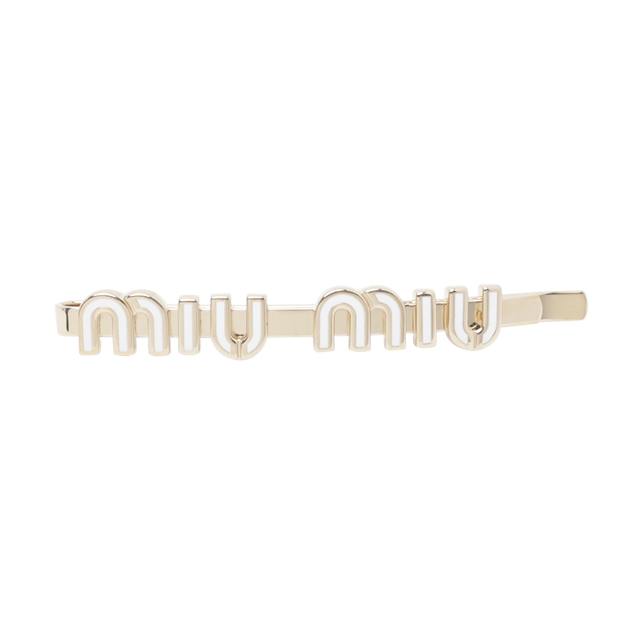 Miu Miu Women Miu Miu Logo Enameled Metal Hair Clip