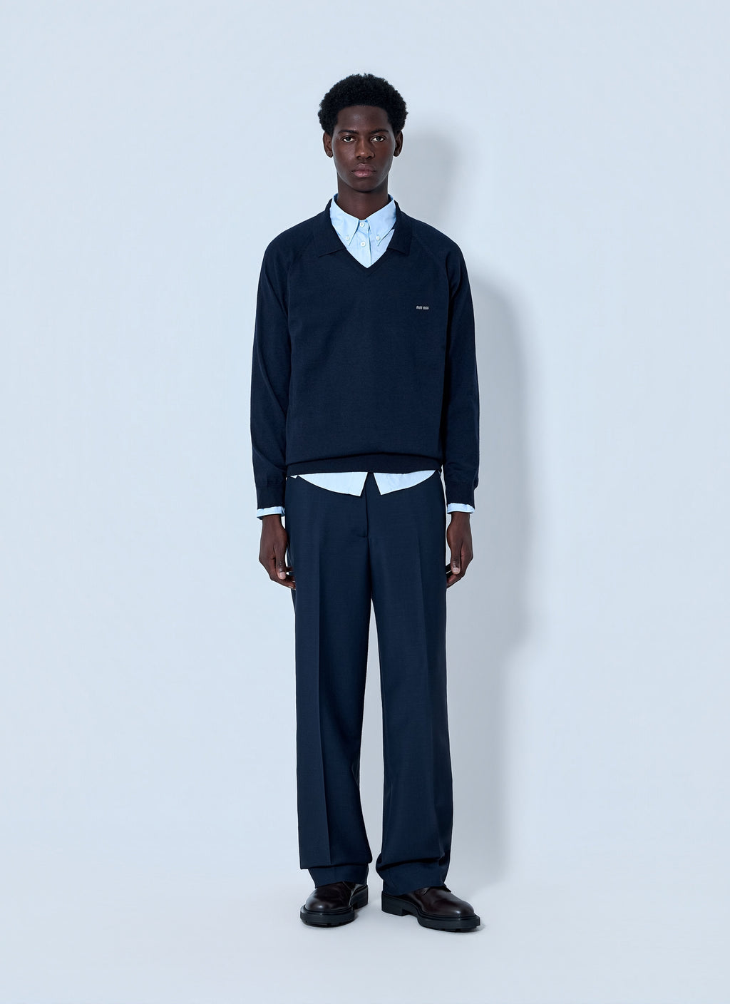 Miu Miu Men V-Neck Knit Sweater