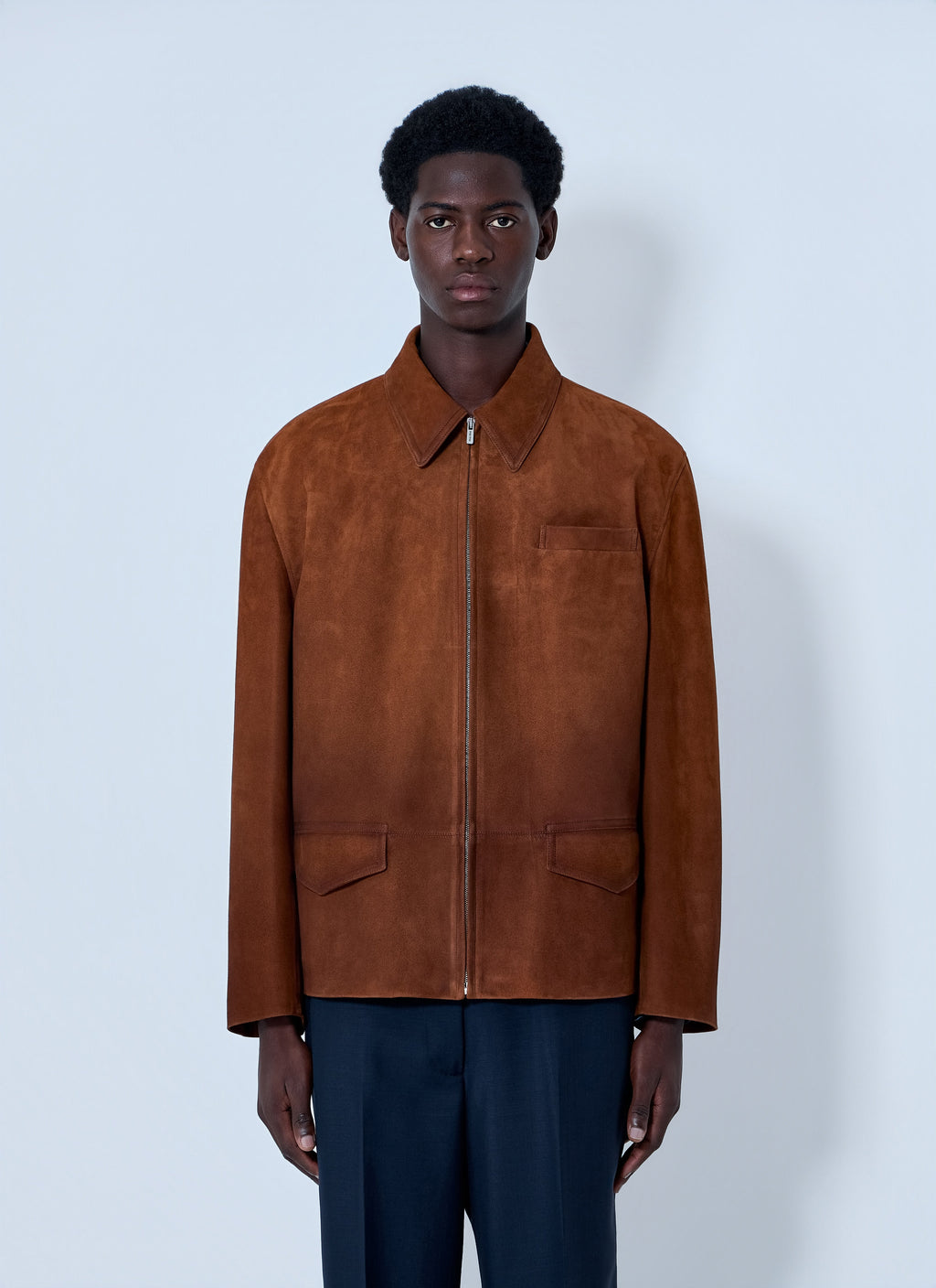 Miu Miu Men Suede Zip Jacket