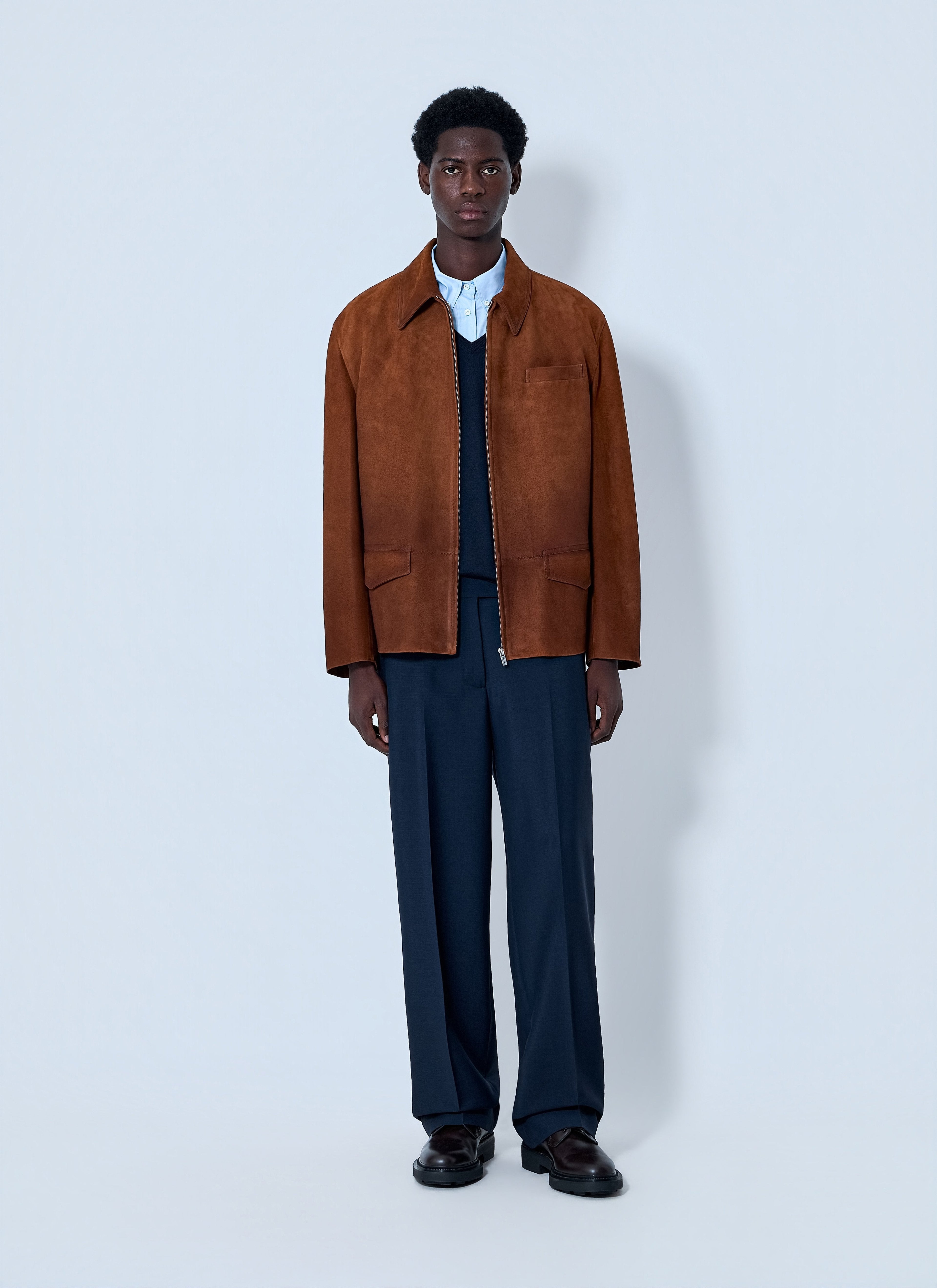 Miu Miu Men Suede Zip Jacket