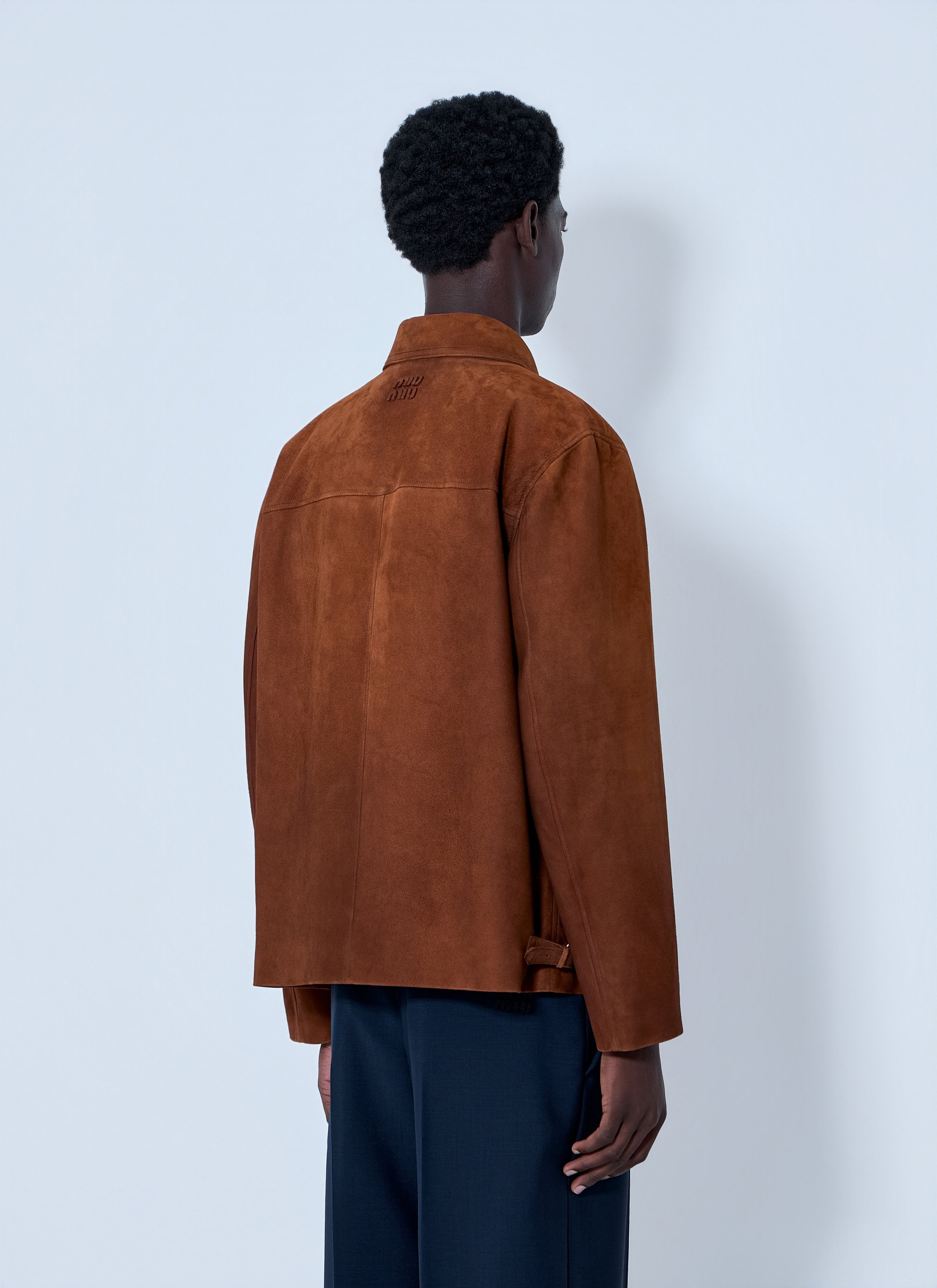 Miu Miu Men Suede Zip Jacket