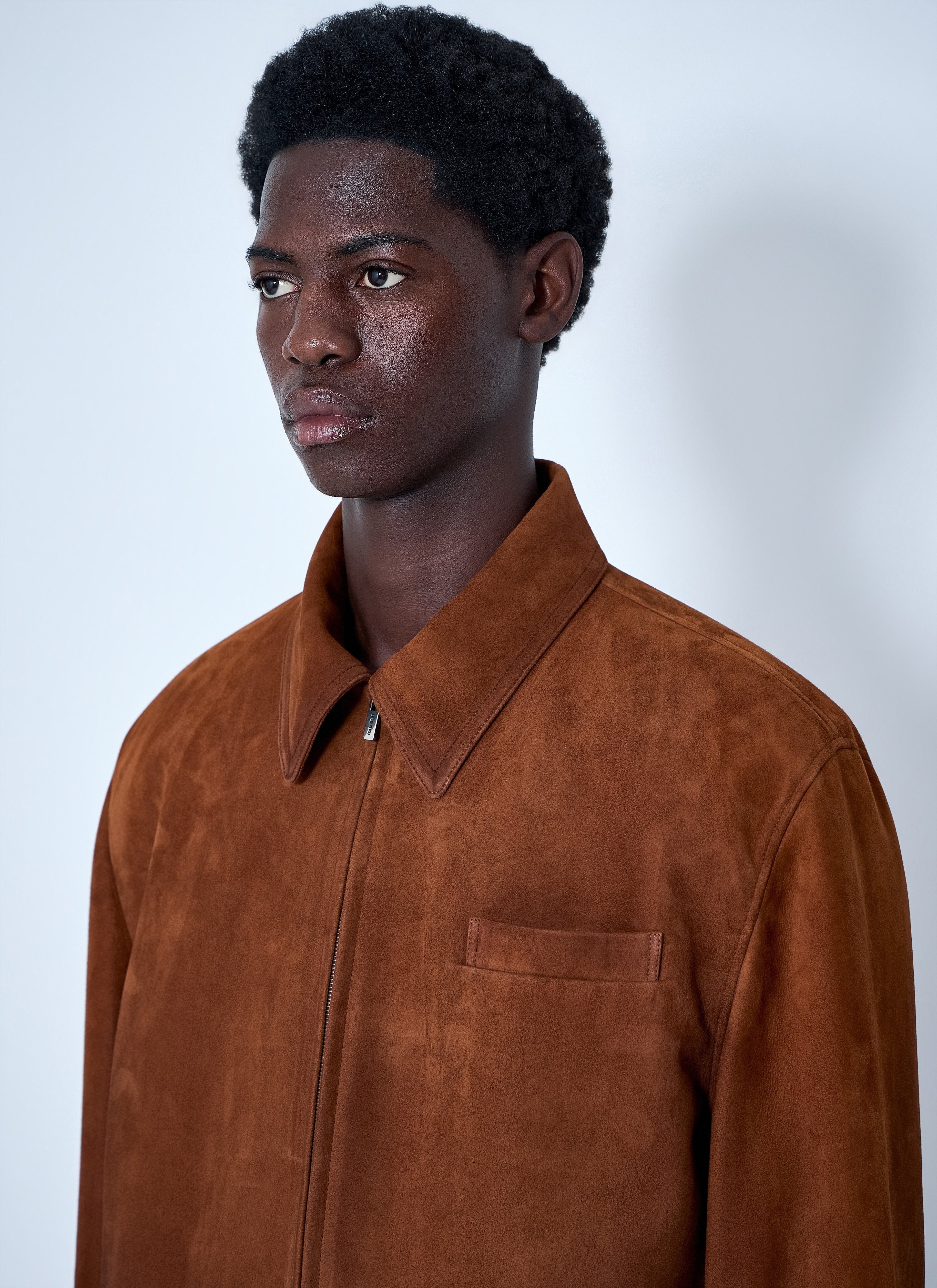 Miu Miu Men Suede Zip Jacket