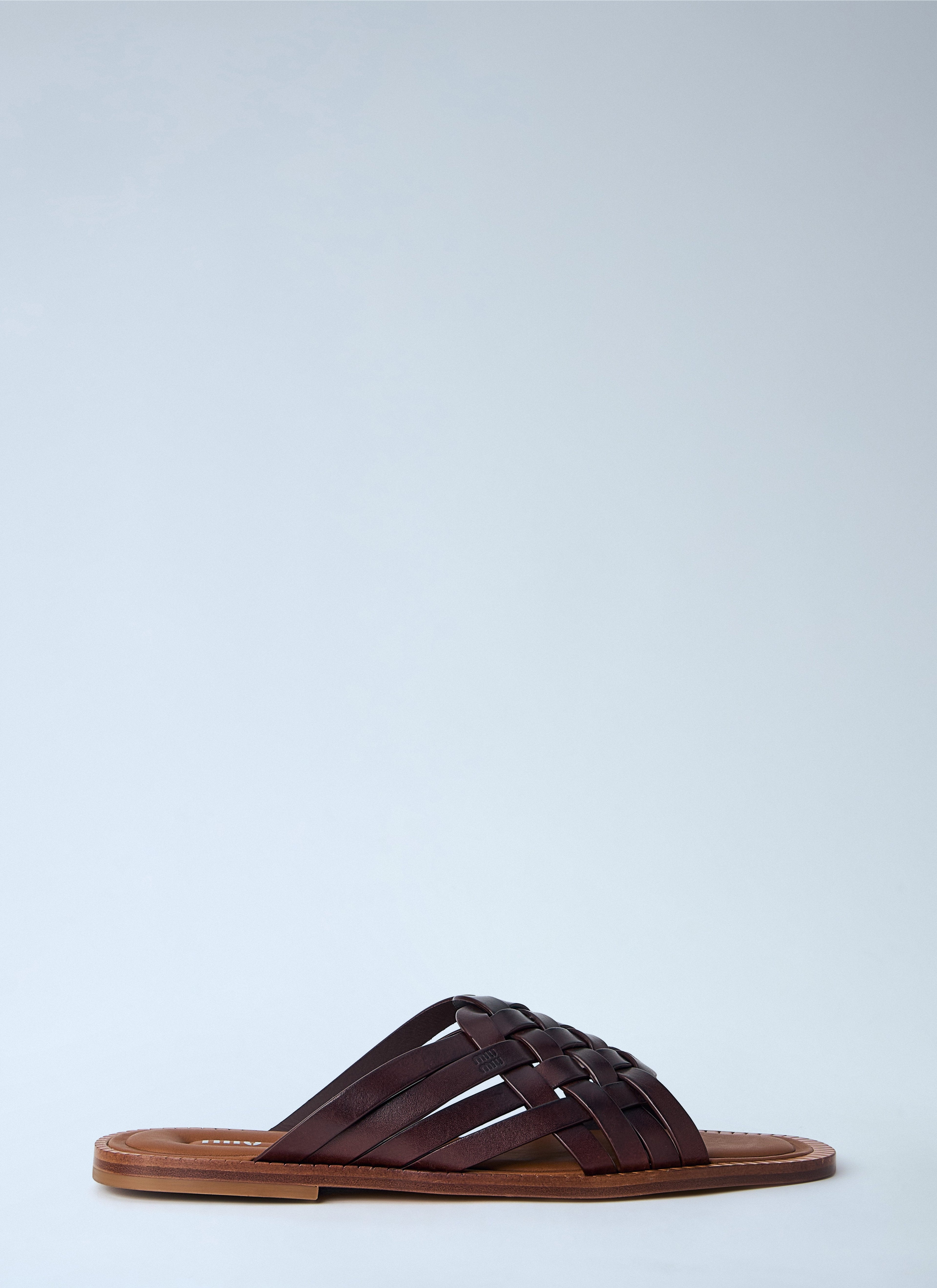 Miu Miu Men Woven Leather Sandals