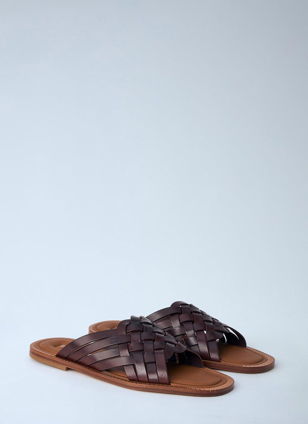 Miu Miu Men Woven Leather Sandals