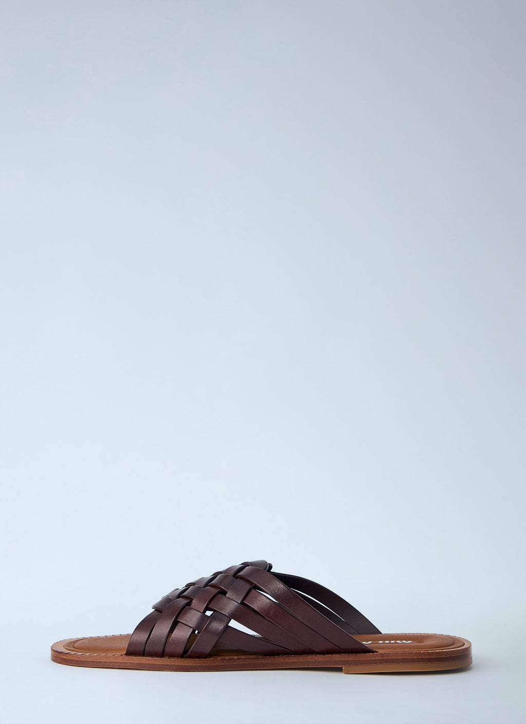 Miu Miu Men Woven Leather Sandals