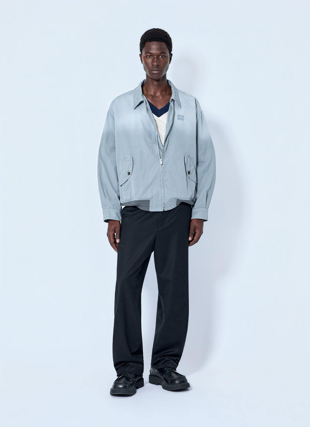 Miu Miu Men Old Twill Blouson Jacket