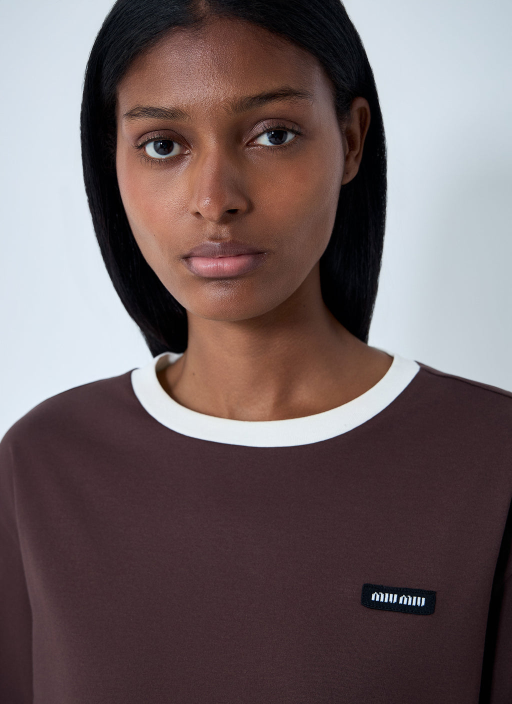 Miu Miu Women Logo Motif T-Shirt