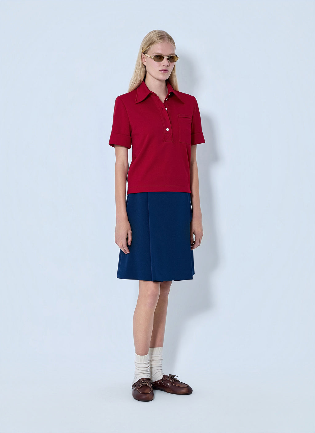 Miu Miu Women Technical Jersey Mini Skirt