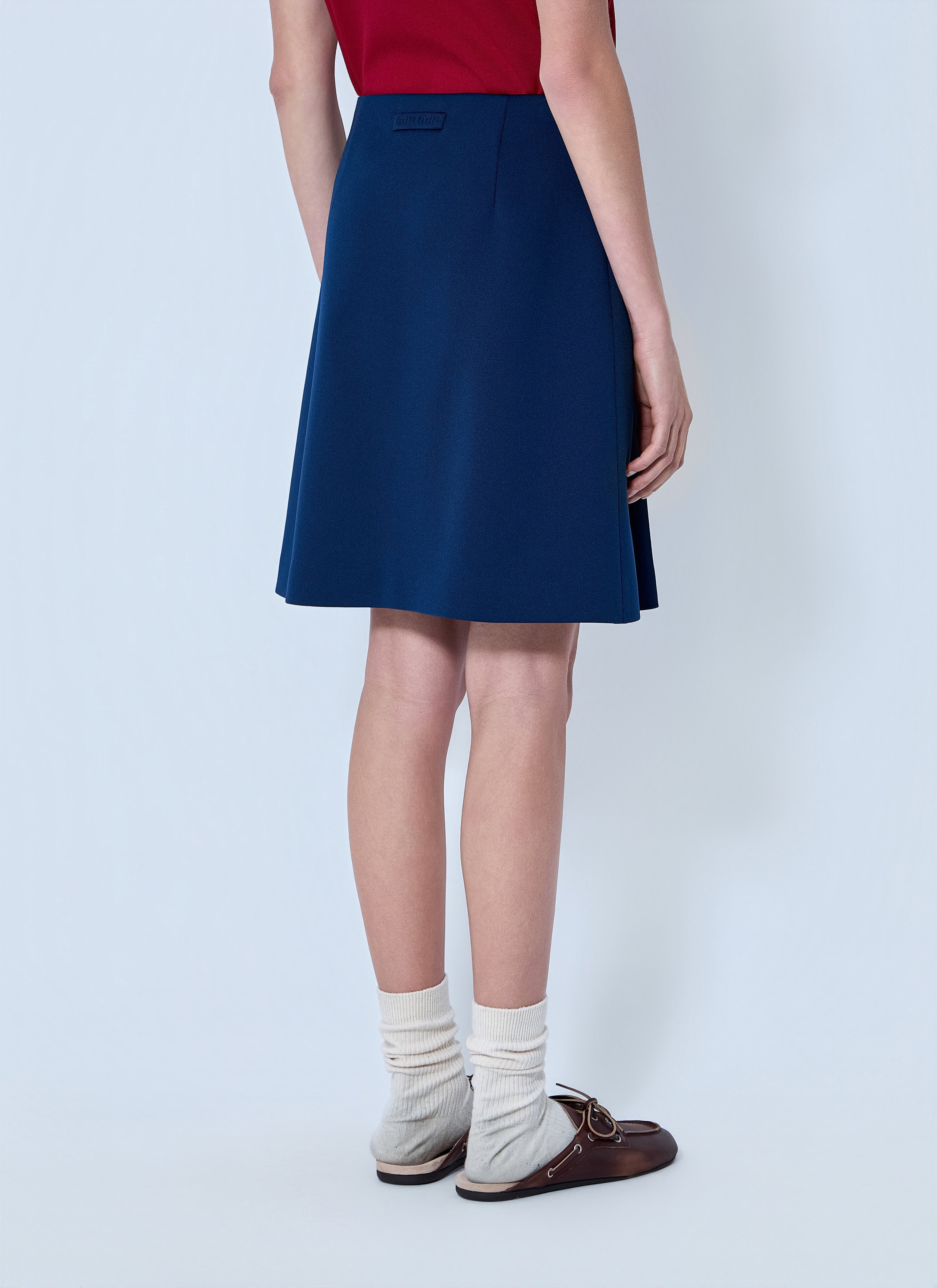 Miu Miu Women Technical Jersey Mini Skirt