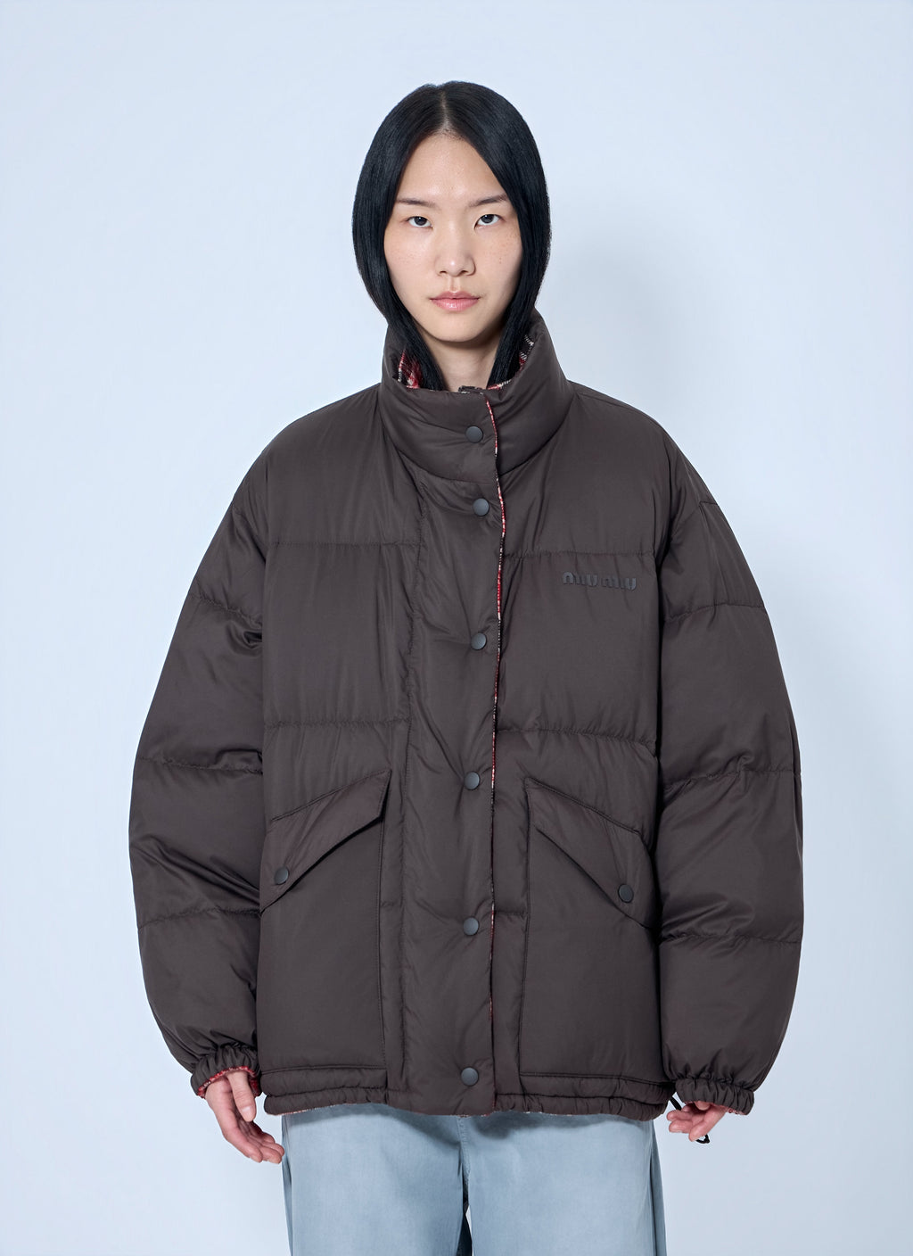 Miu Miu Women Padded Jacket With High Collar