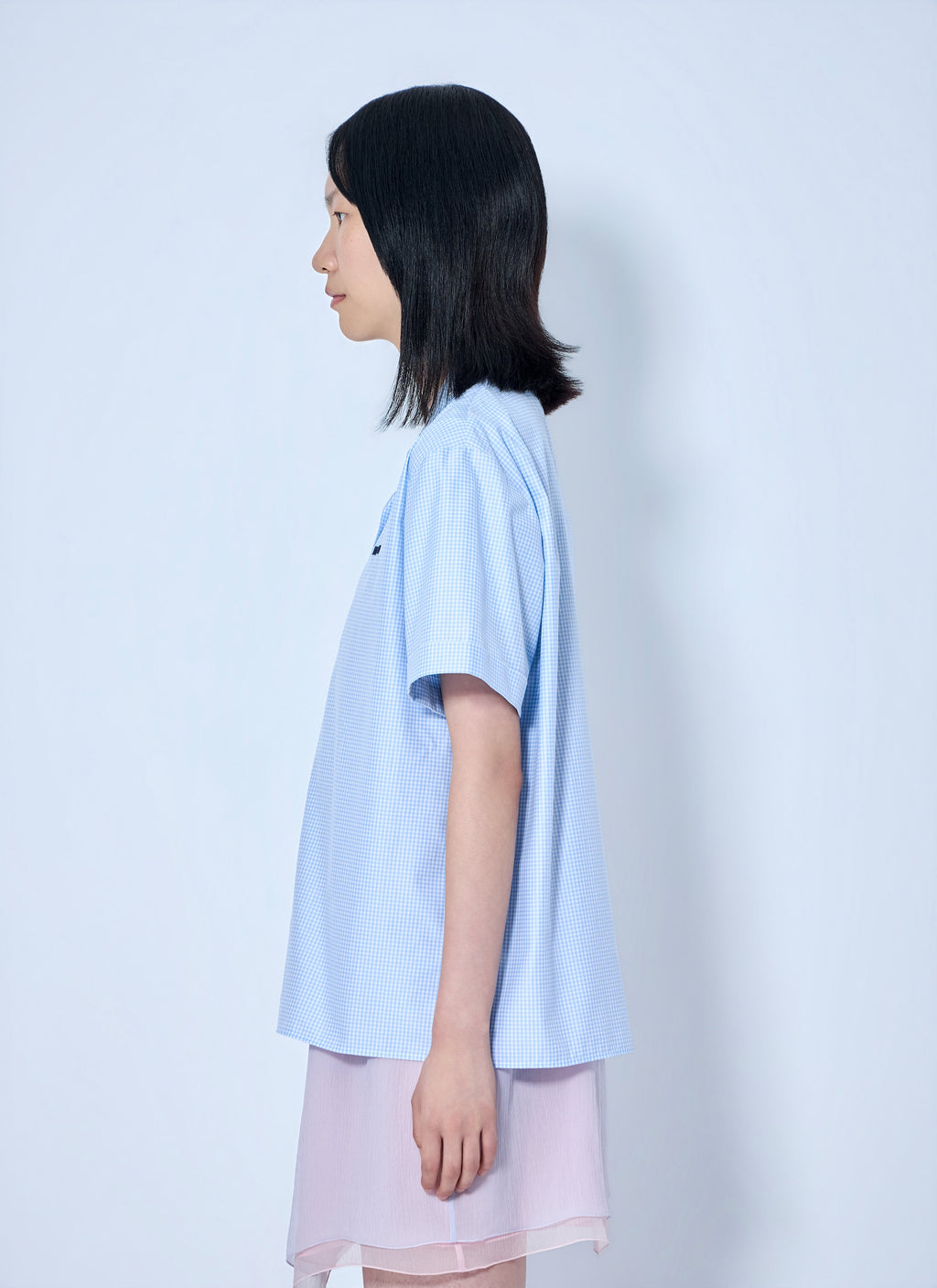 Miu Miu Women Short-Sleeve Cotton Poplin Shirt