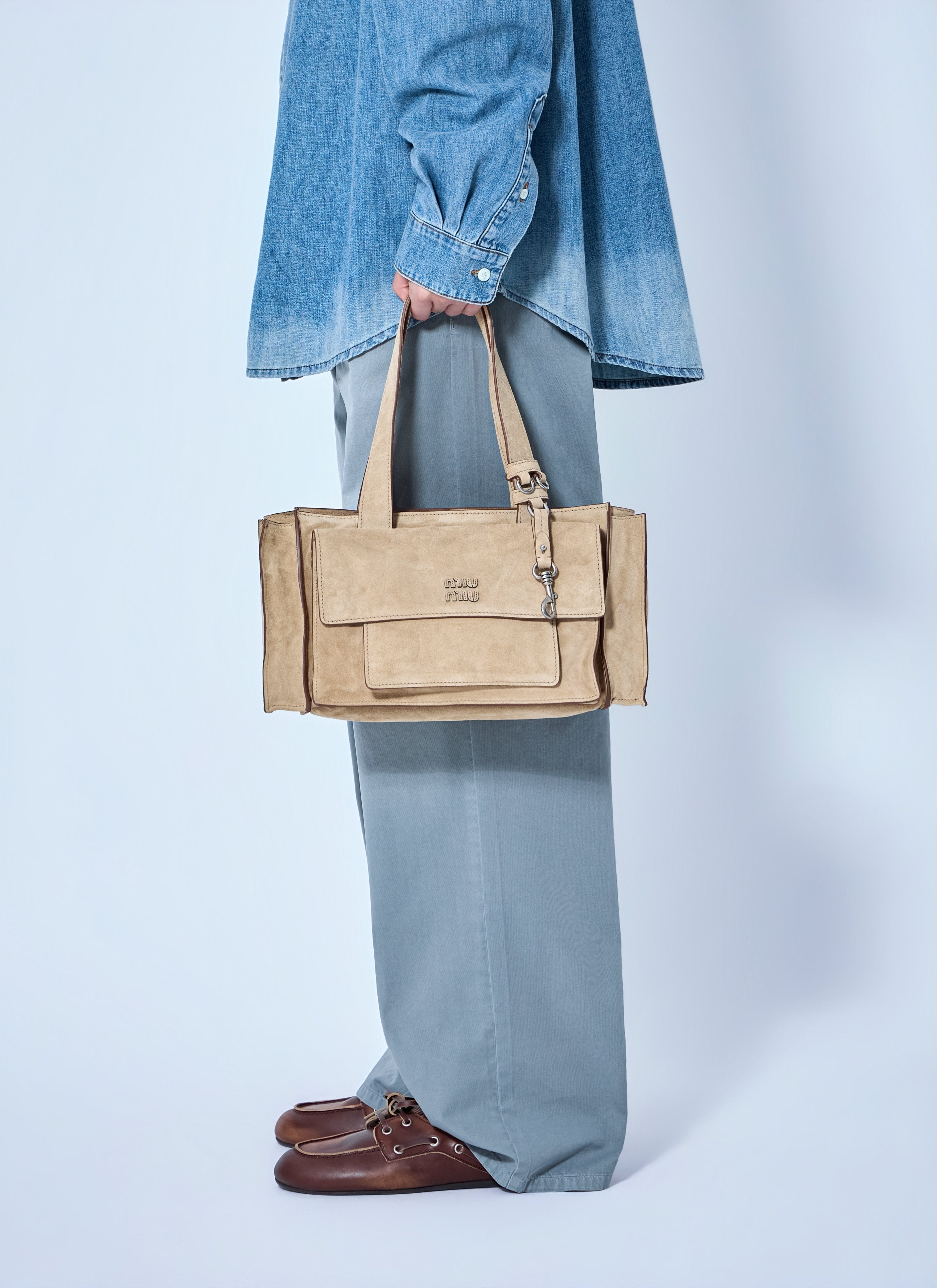 Miu Miu Women Structured Leather Handbag