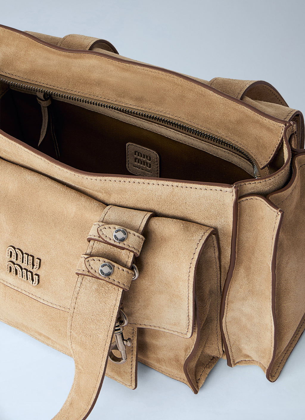 Miu Miu Women Structured Leather Handbag