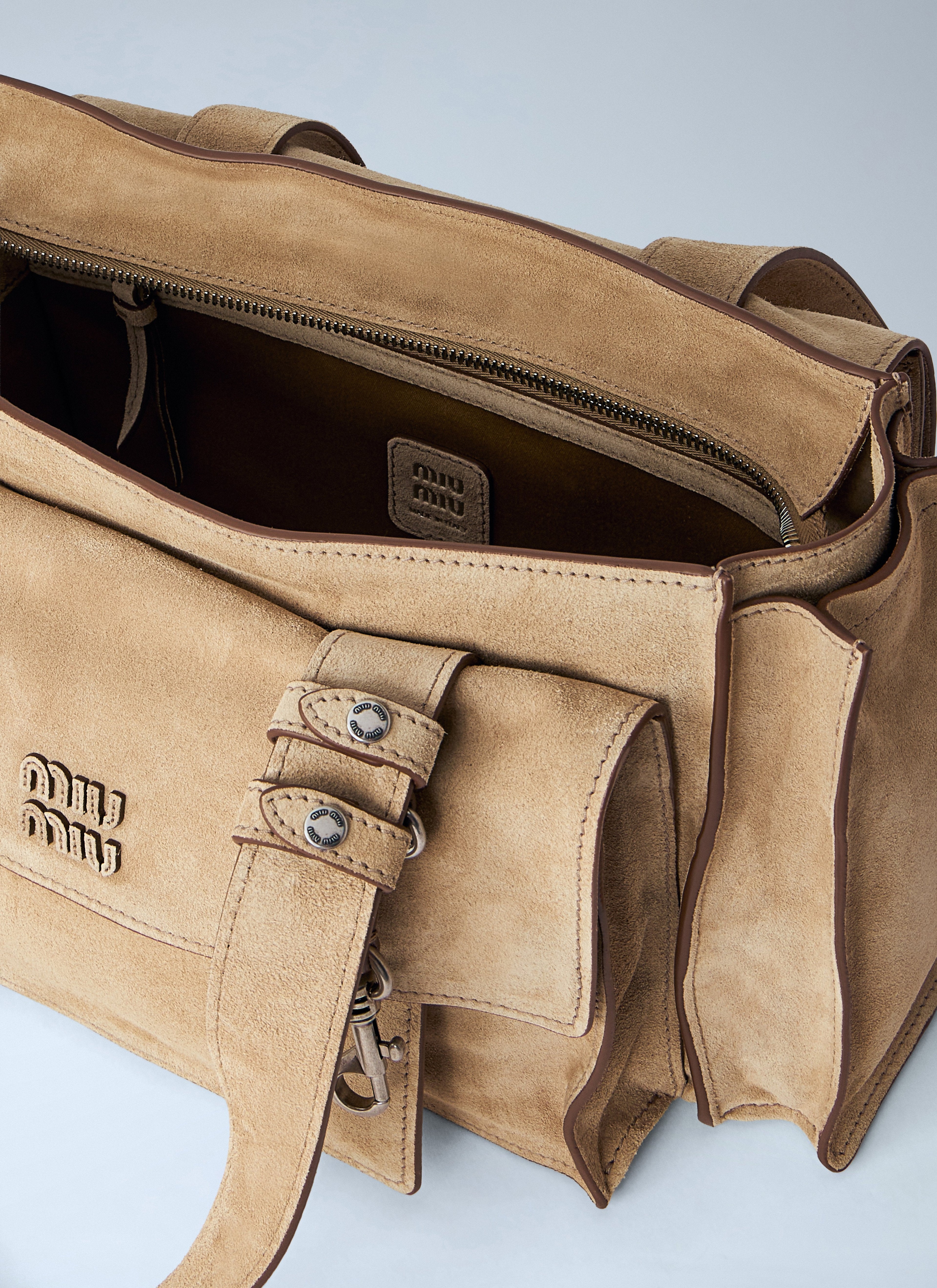 Miu Miu Women Structured Leather Handbag