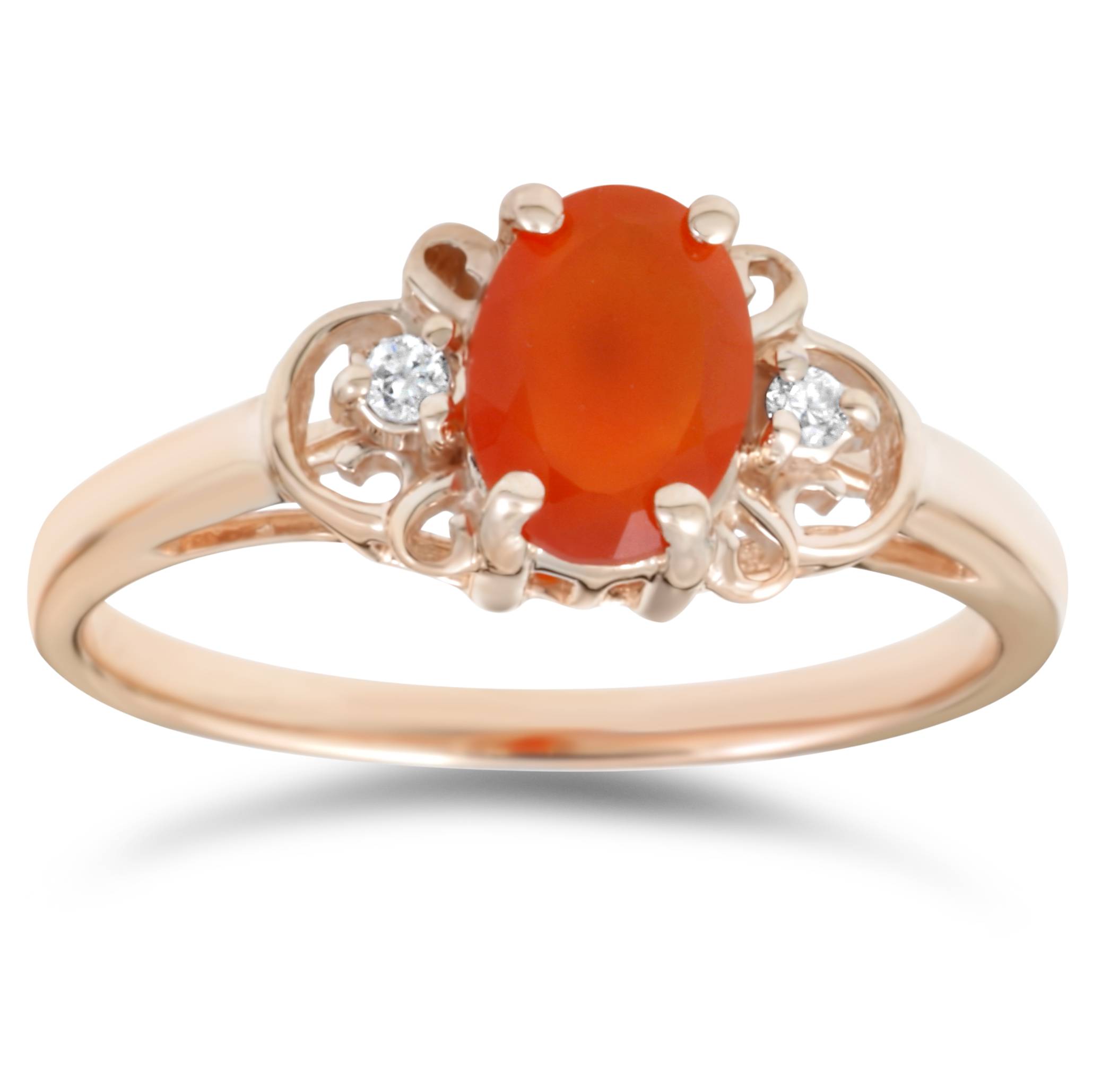 3/4ct Fire Sapphire & Diamond Ring 14K Yellow Gold Size Selectable