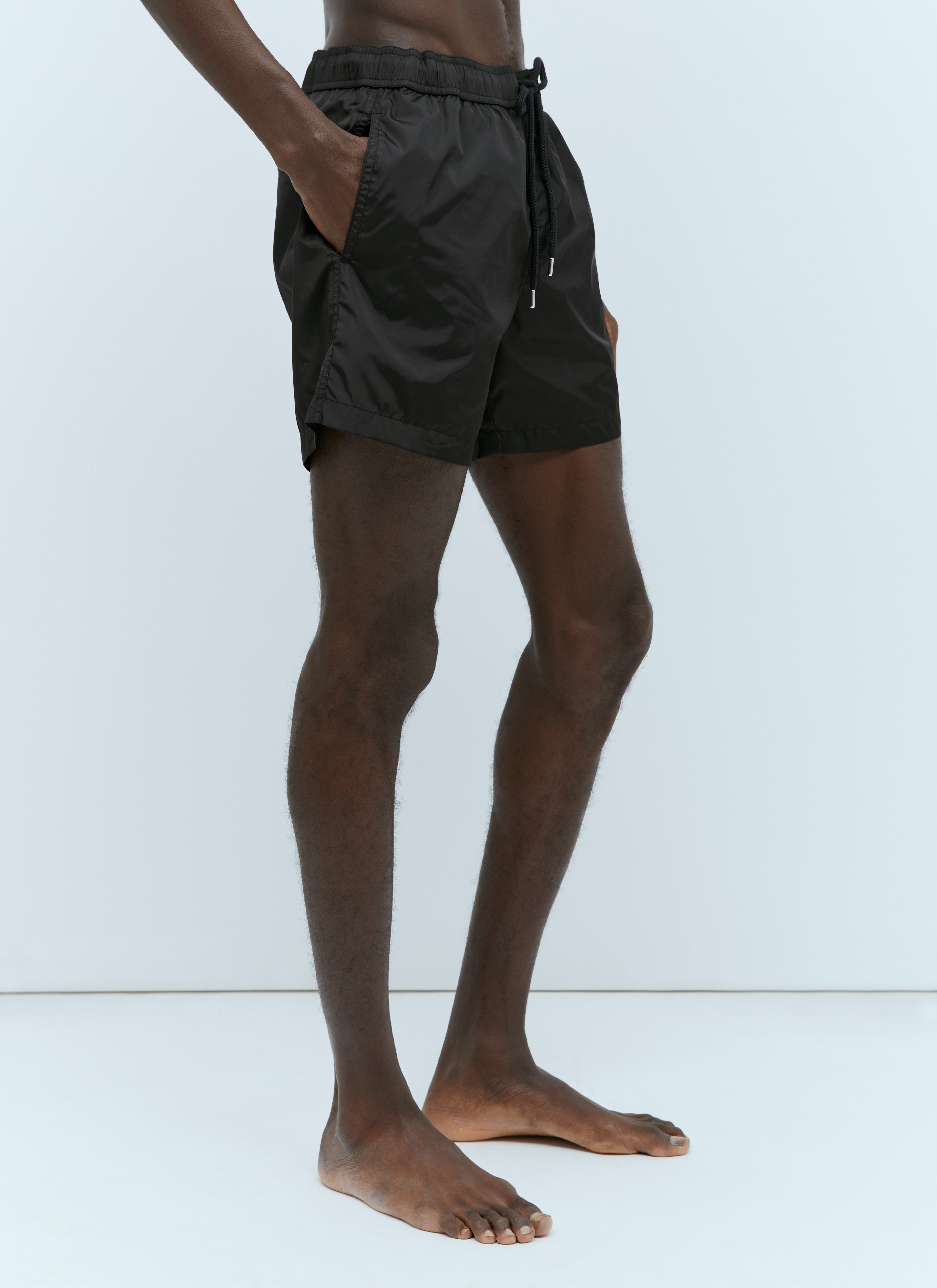 Moncler Men Logo Patch Swim Shorts