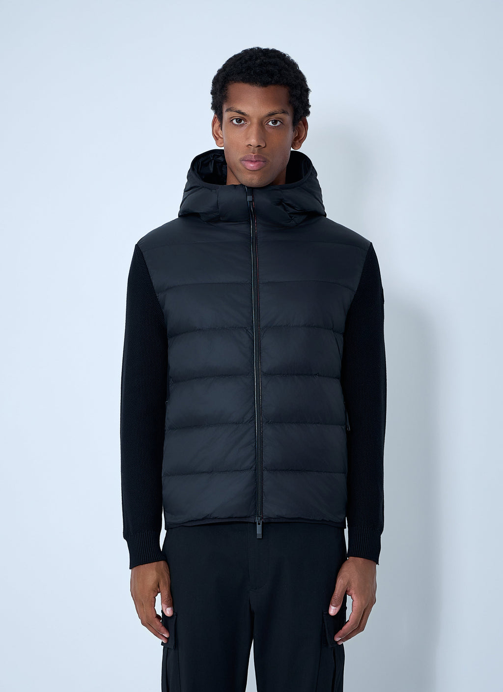 Moncler Men Quilted Knit Hooded Cardigan