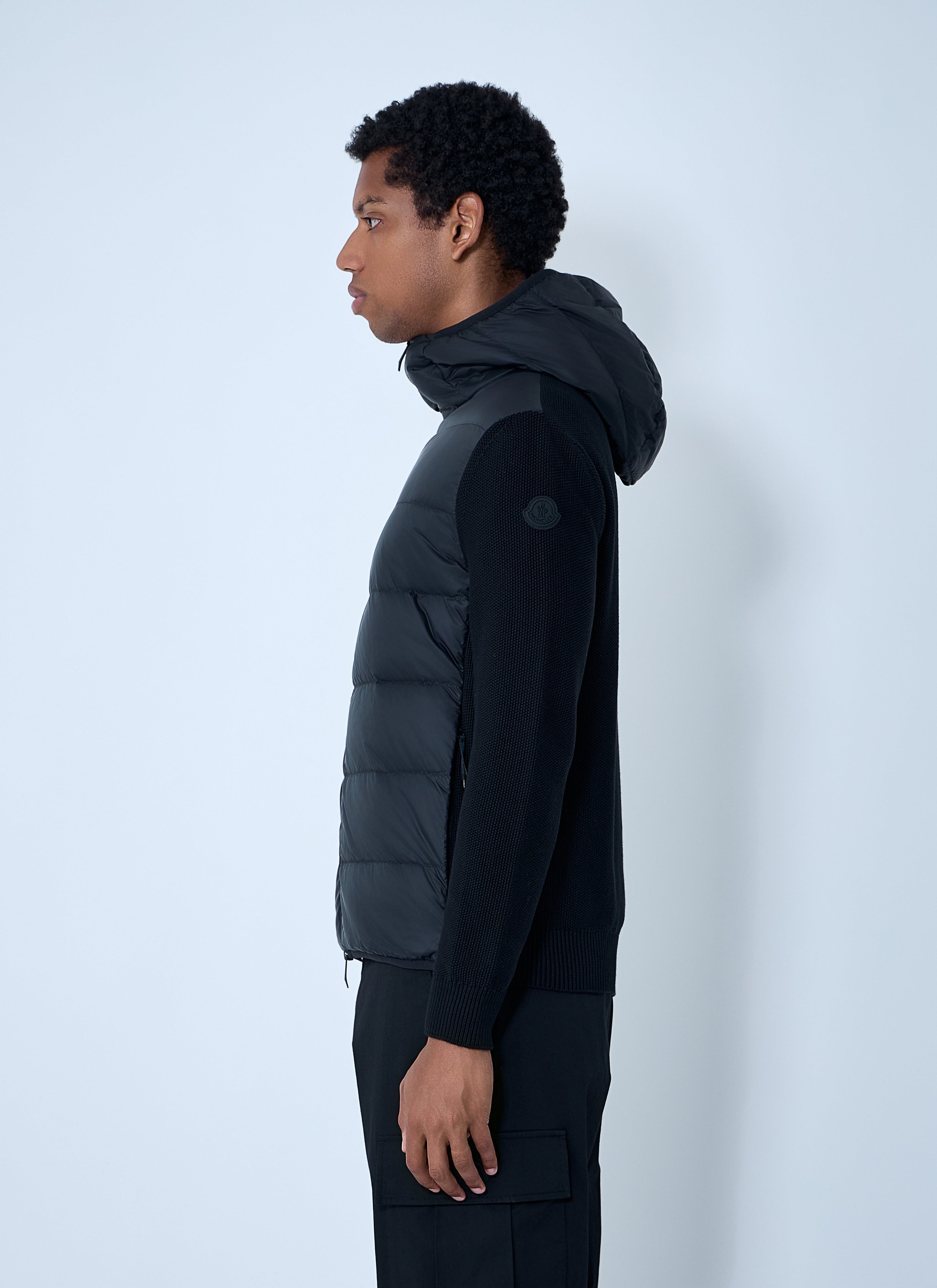 Moncler Men Quilted Knit Hooded Cardigan