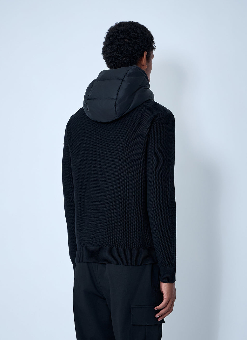 Moncler Men Quilted Knit Hooded Cardigan